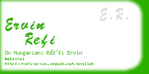 ervin refi business card